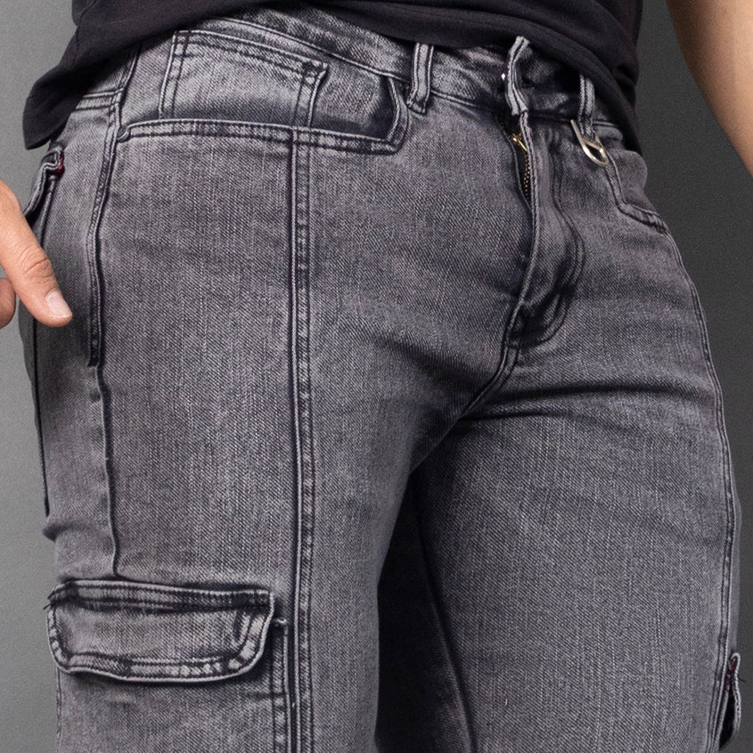 Jeans cargo humo ref TL222