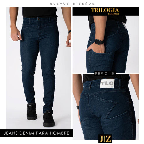 Jeans Hombre Rf Z115 Oscuro