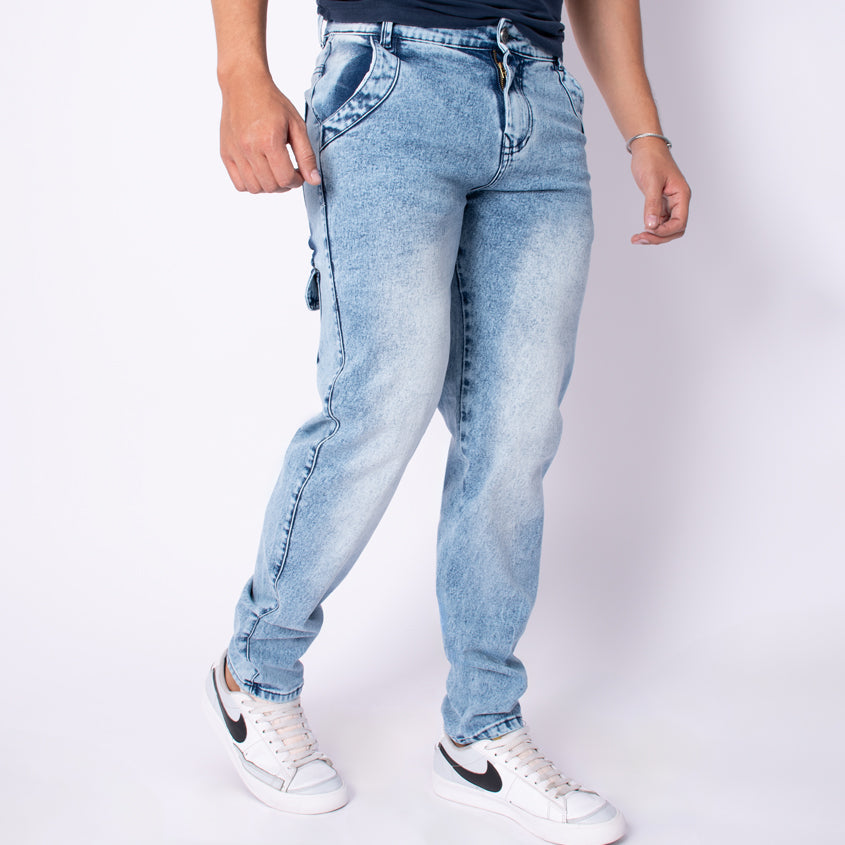 Jeans cargo tono claro rez z146