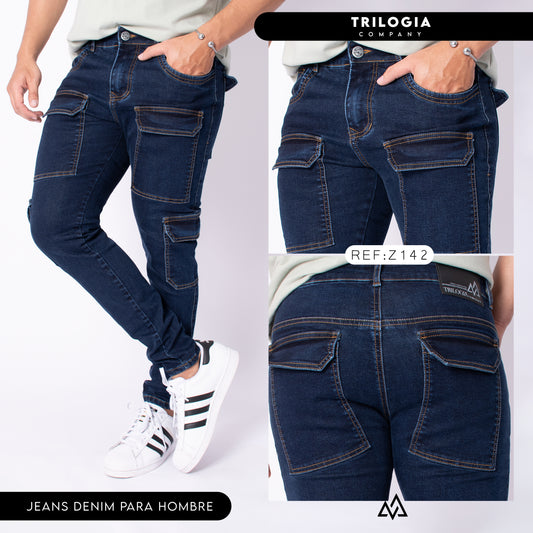 Jeans skinny cargo ref z142