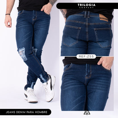 Jeans skinny con rotos ref z55