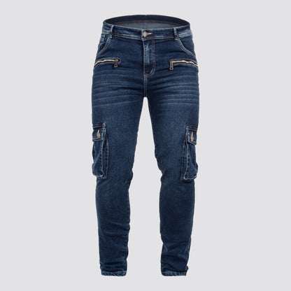 Jeans Cargo Tono Oscuro