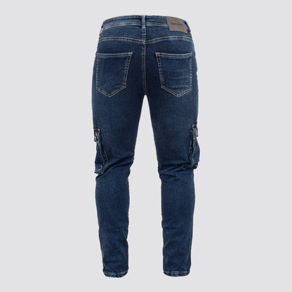 Jeans Cargo Tono Oscuro