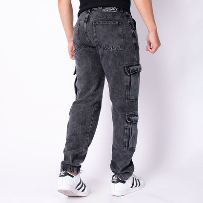 JEANS CARGO NEGRO HUMO RF Z 132