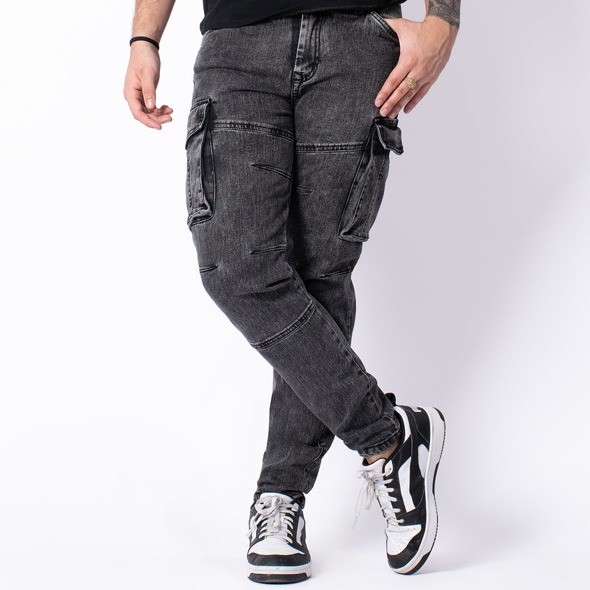 JEANS CARGO HUMO  REF Z155