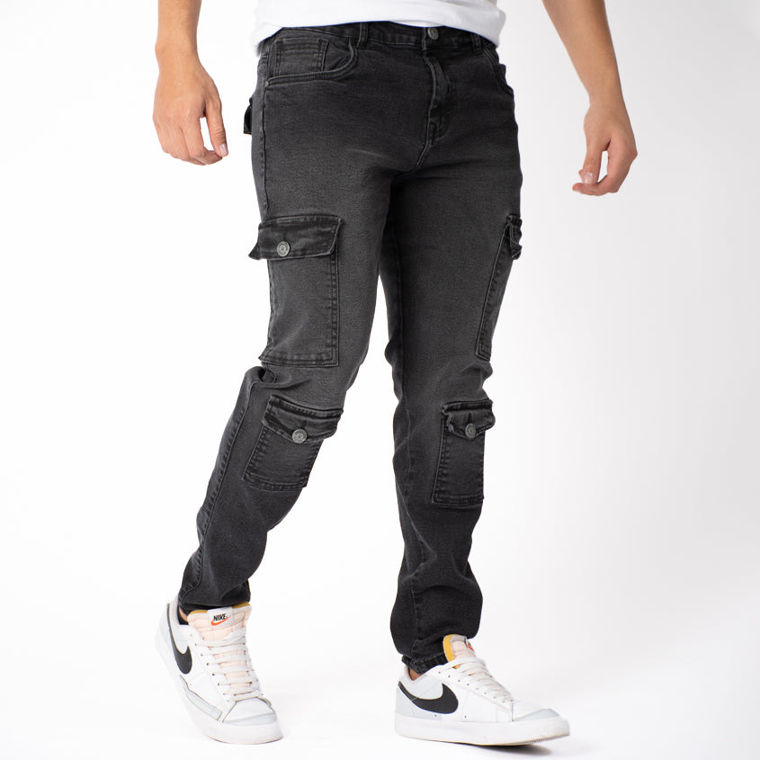 Jeans Hombre Rf Z128 CARGO GRIS HUMO