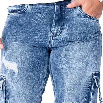 jeans cargo azul claro ref z-148