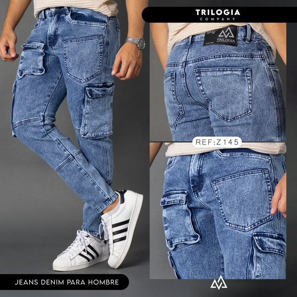 Jeans cargo urbano z-145