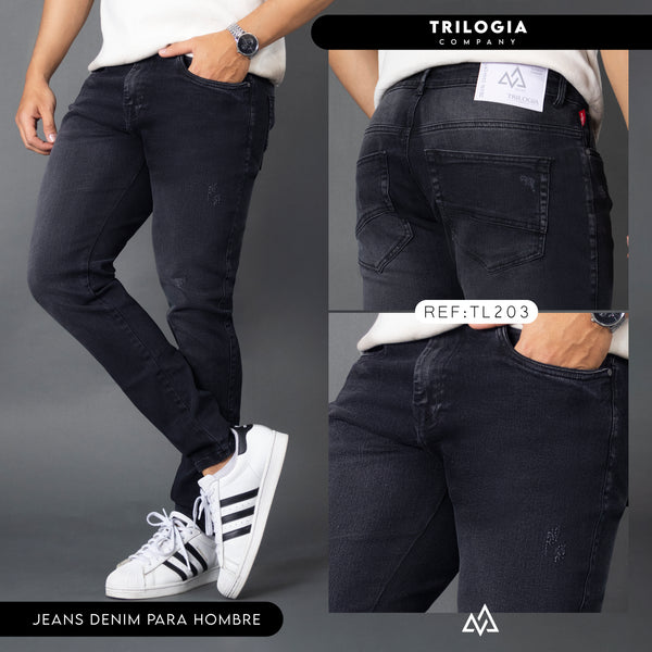 jeans negro clasico ref 203
