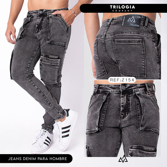 JEANS CARGO HUMO BOLSILLO DERECHO LATERAL REF Z154