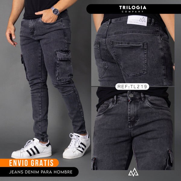 jeans cargo oscuro ref 219
