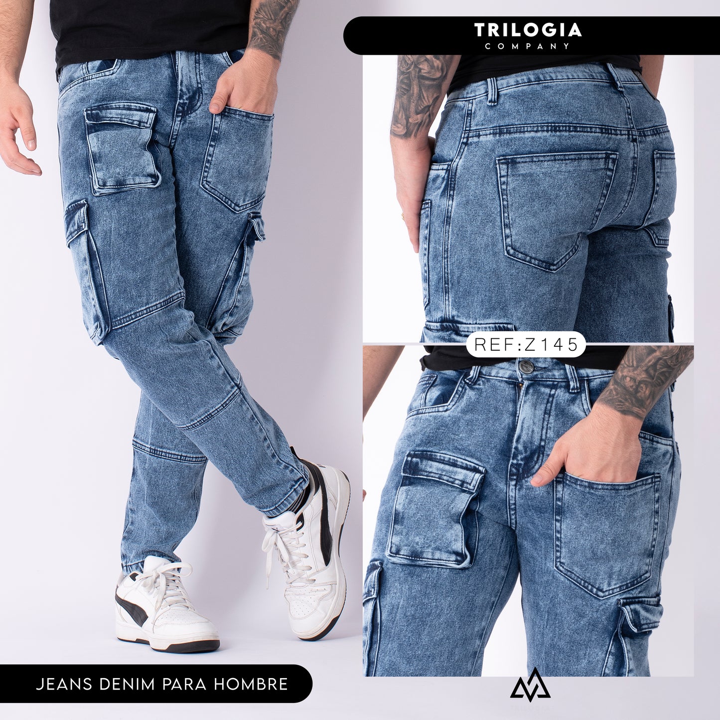 Jeans cargo urbano z-145